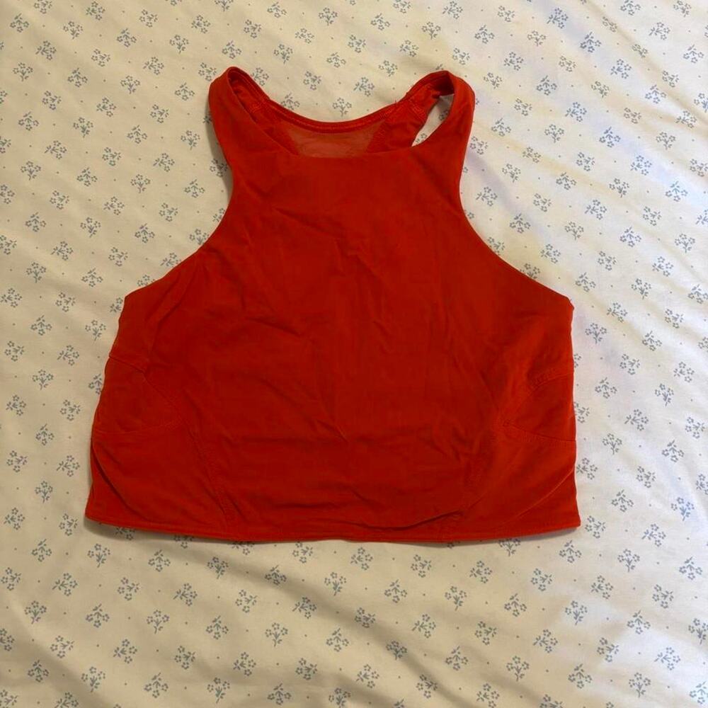 Orange lululemon sports bra